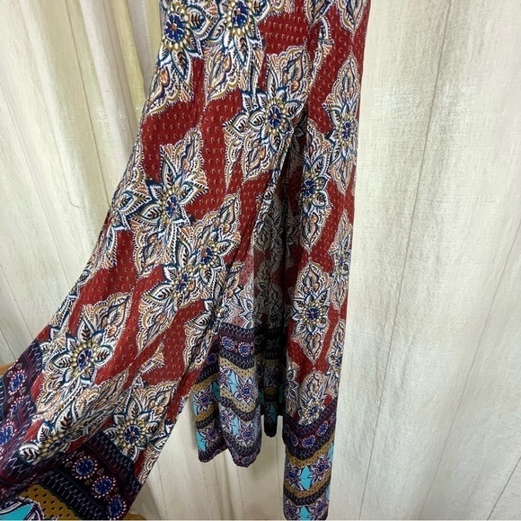 BOHEMIAN BOHO MAXI DRESS SIZE XS SPAGHETTI STRAP - Picture 7 of 14
